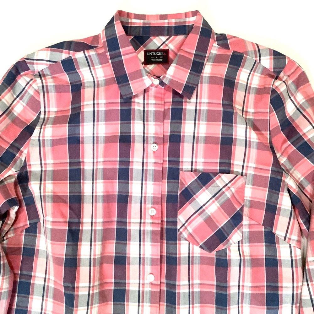 UNTUCKit Laconda plaid long sleeve button down shirt